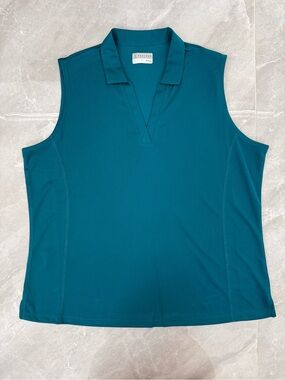 Women’s PGA Tour Airflux Golf Collared V-Neck Tank Top Workout Plus Size XXL